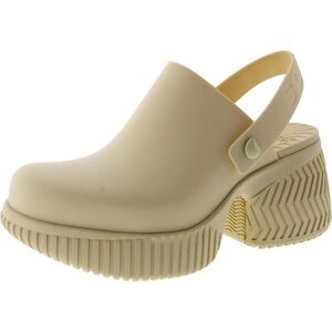 Sorel Womens Ona Streetworks Ivory Slip On Slingback Clogs Shoes Imperfections